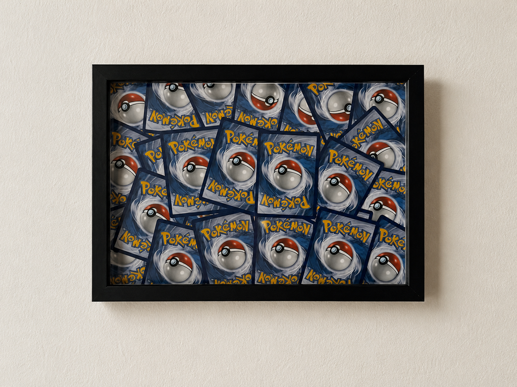 Selbstgemachter Bilderrahmen / Kartenständer Pokemon Hintergrund 30 cm x 40 cm
